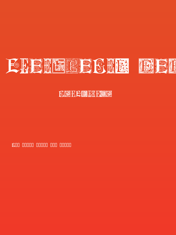 Ornamental Initials E Poster