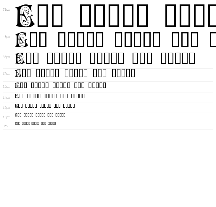 Ornamental Initials E Waterfall