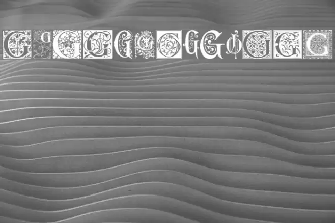 Ornamental Initials G Font examples
