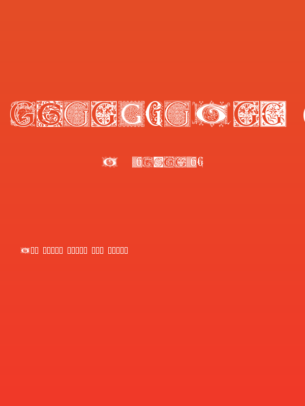 Ornamental Initials G Poster