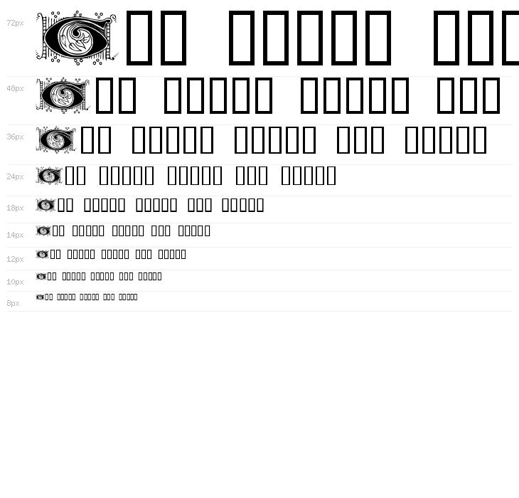 Ornamental Initials G Waterfall