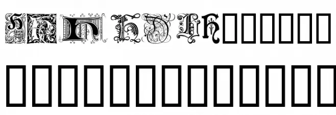 Ornamental Initials H Polices MAJUSCULES