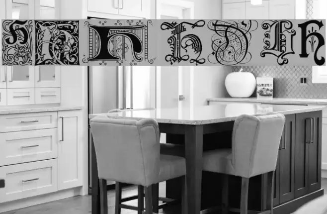 Ornamental Initials H Font examples