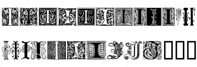 Ornamental Initials I Шрифта ВЕРХНИЙ