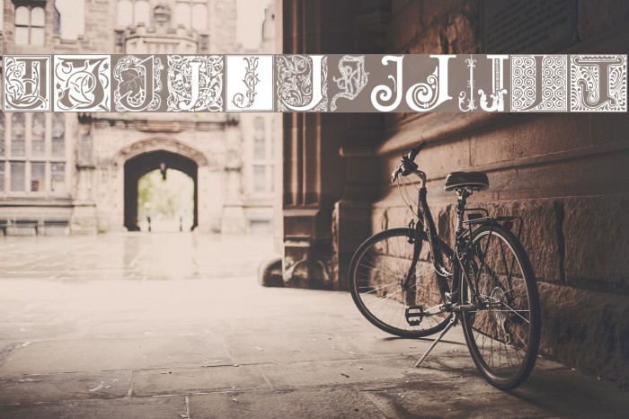 Ornamental Initials J Font examples
