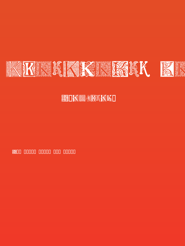 Ornamental Initials K Poster