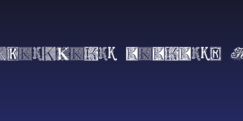 Ornamental Initials K Social Header