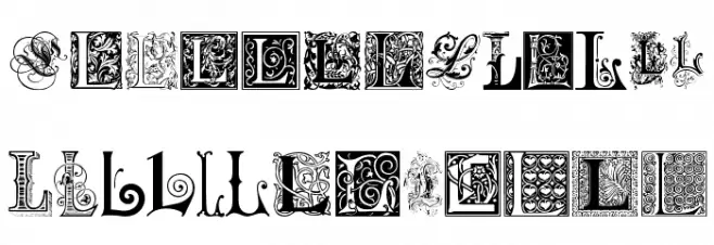 Ornamental Initials L फ़ॉन्ट अपरकेस