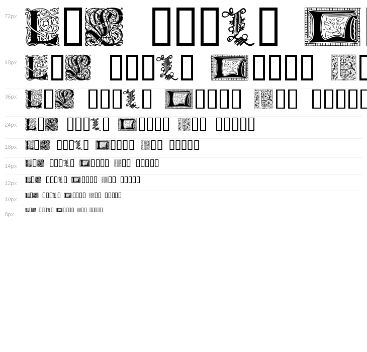 Ornamental Initials L Waterfall