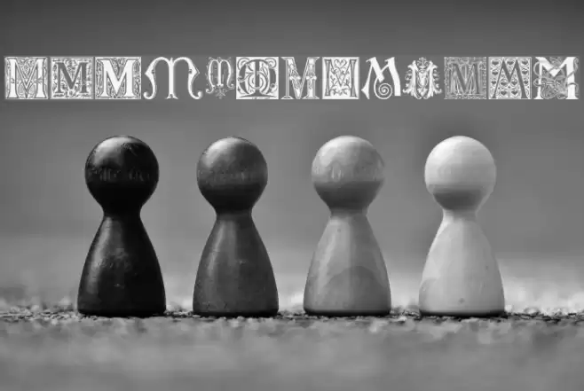 Ornamental Initials M Font examples