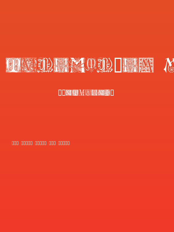 Ornamental Initials M Poster