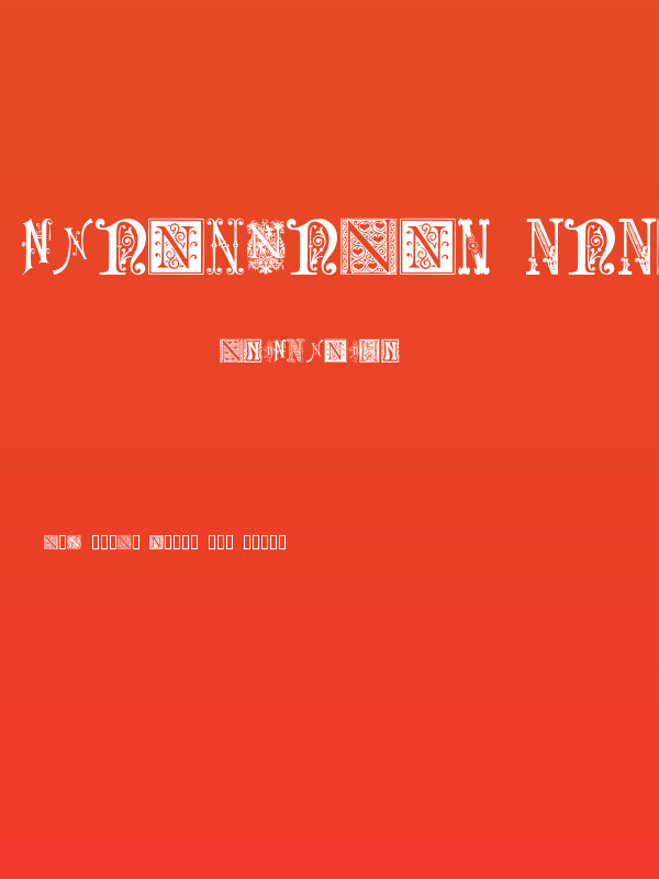 Ornamental Initials N Poster