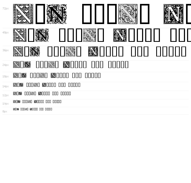 Ornamental Initials N Waterfall