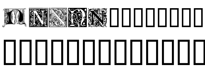 Ornamental Initials N Font LOWERCASE