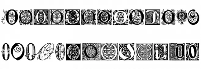 Ornamental Initials O Polices MAJUSCULES