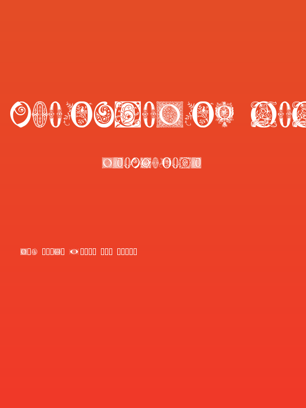 Ornamental Initials O Poster