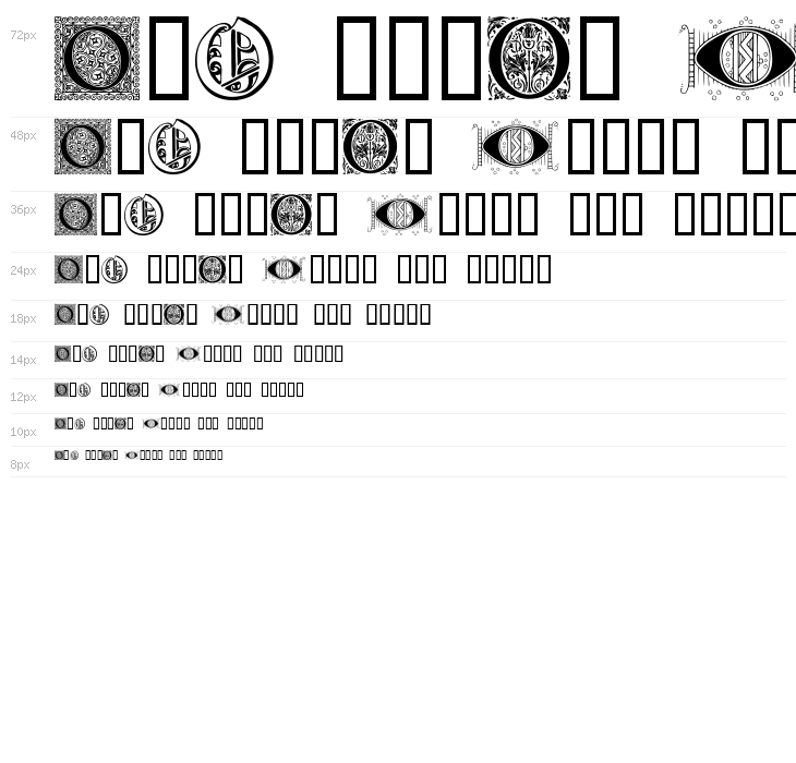 Ornamental Initials O Waterfall