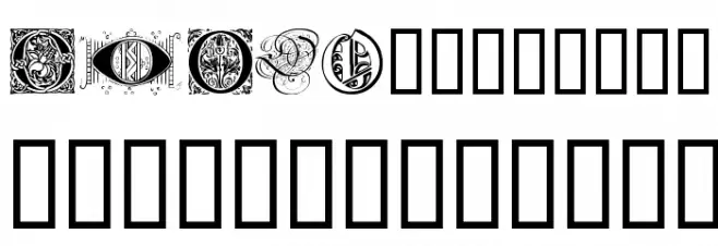 Ornamental Initials O Caratteri MINUSCOLO