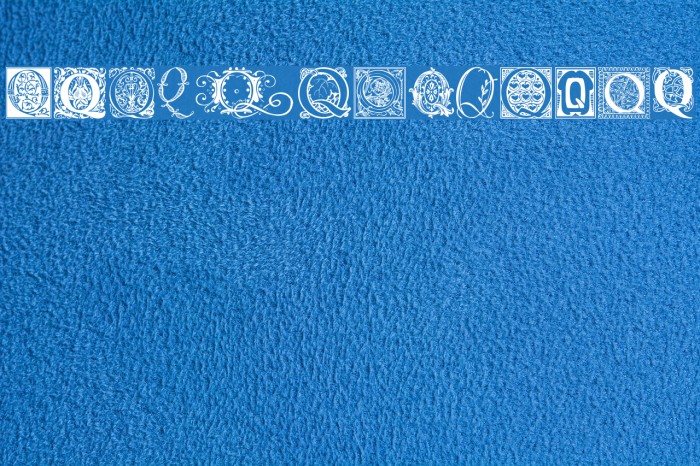 Ornamental Initials Q Font examples