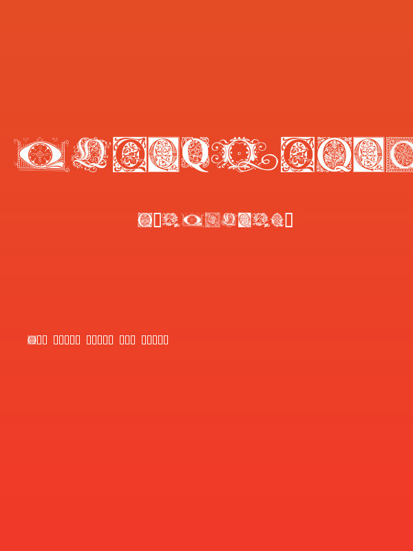 Ornamental Initials Q Poster