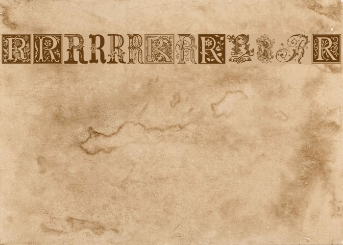 Ornamental Initials R Font examples