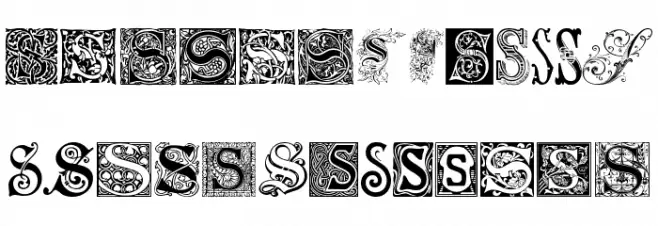 Ornamental Initials S フォント 大文字