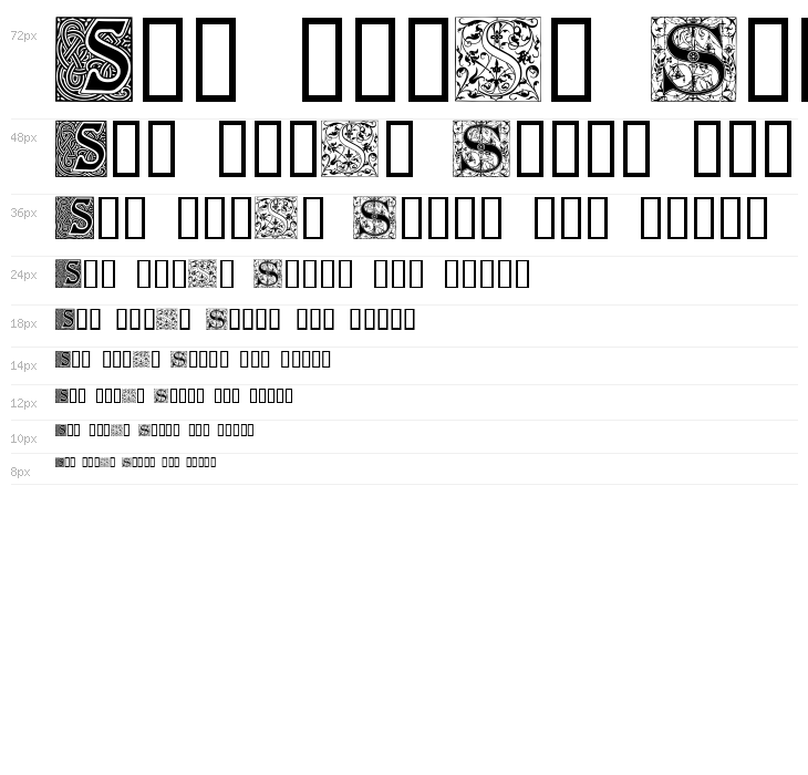 Ornamental Initials S Waterfall