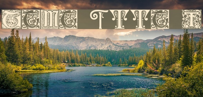 Ornamental Initials T Font examples