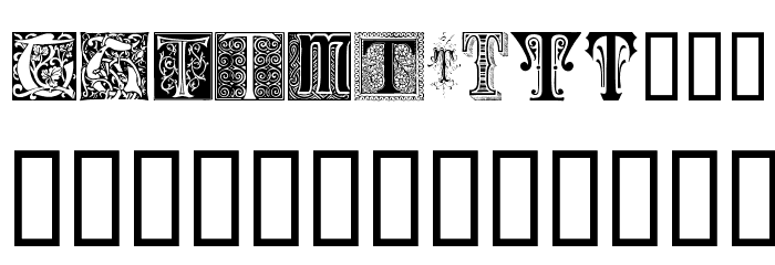 Ornamental Initials T Font LOWERCASE