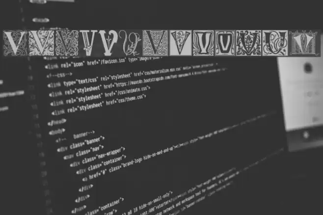 Ornamental Initials V Font examples