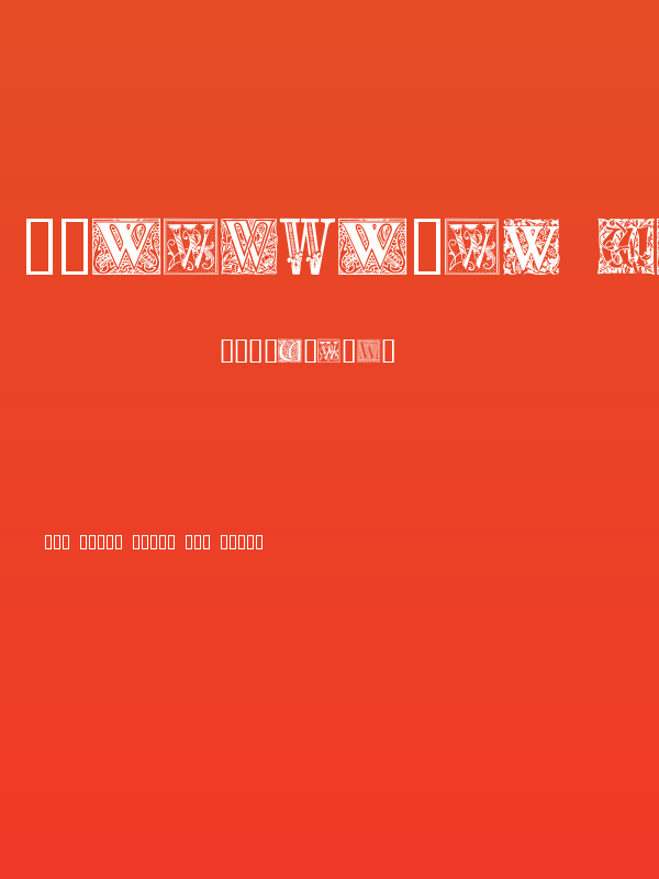 Ornamental Initials W Poster