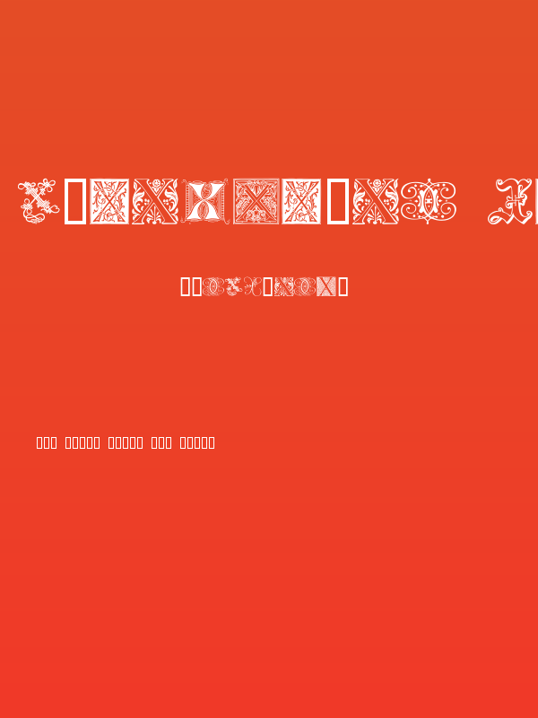 Ornamental Initials X Poster