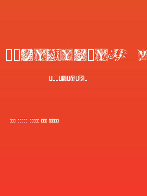 Ornamental Initials Y Poster