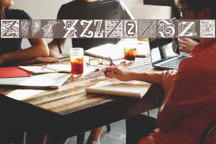 Ornamental Initials Z Font examples
