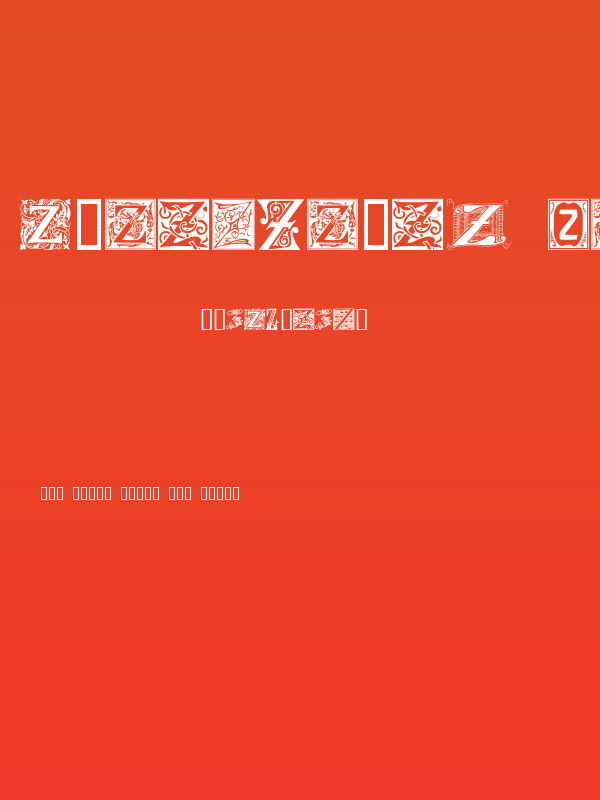 Ornamental Initials Z Poster