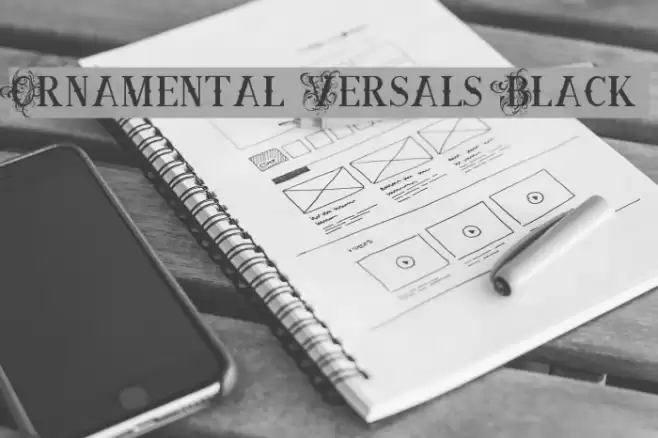 Ornamental Versals Black Caratteri examples