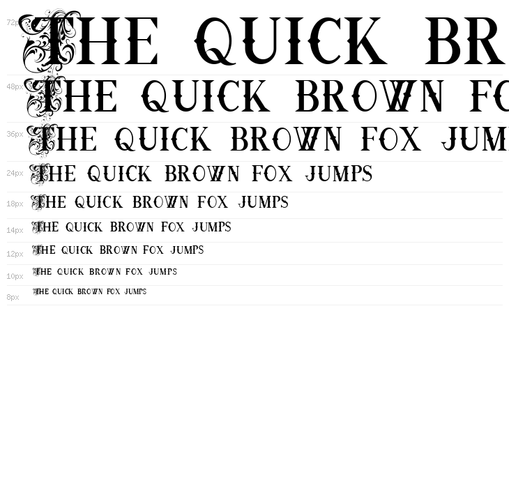 Ornamental Versals Black Waterfall