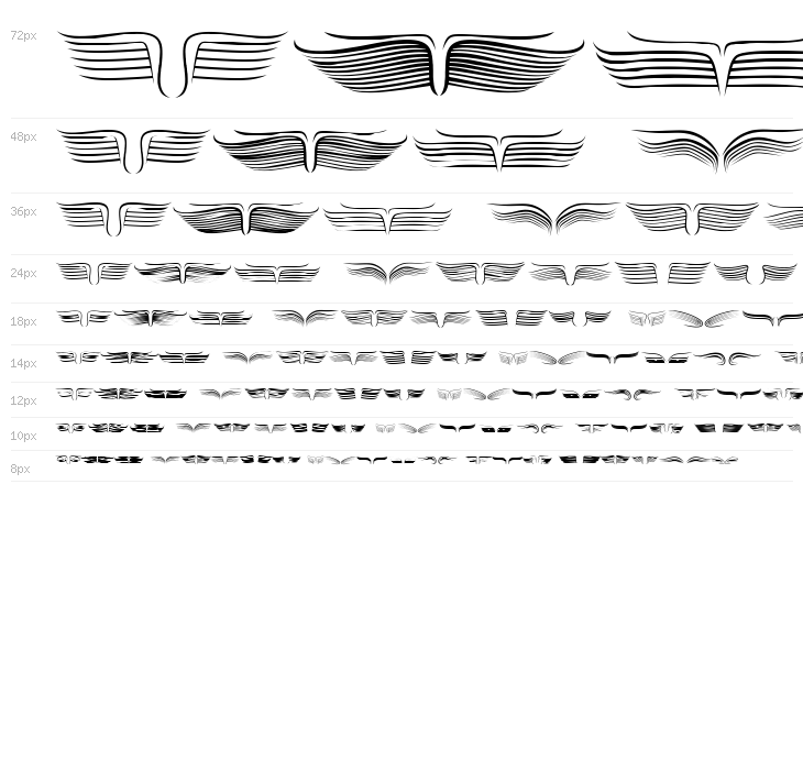 Ornamental Wings Regular Waterfall