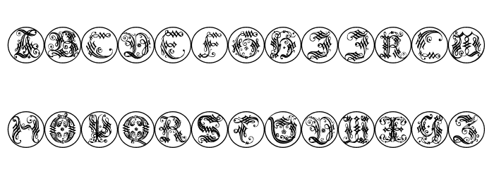 OrnamentalInitialButtons Font LOWERCASE