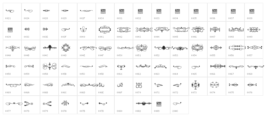 Ornamentalist_PersonalUseOnly Character Map