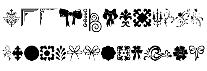 Ornaments Salad Font LOWERCASE