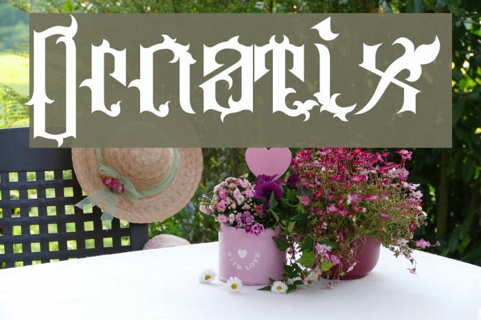 Ornatix Font examples