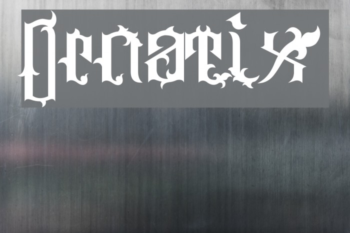 Ornatix Font examples