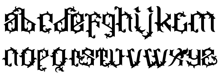 Ornatix Font LOWERCASE