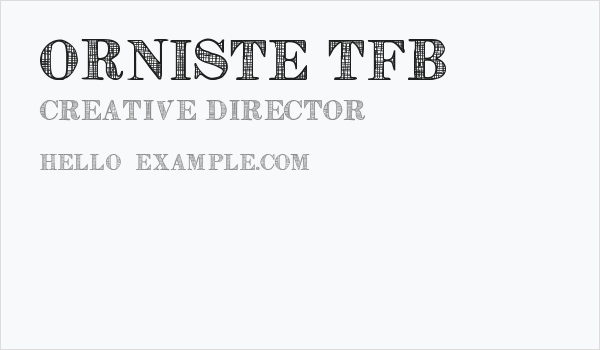 Orniste tfb Business Card