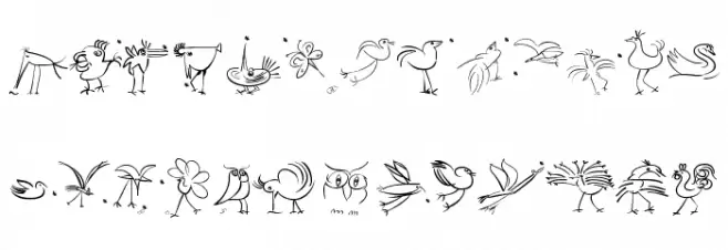 OrnithoLogics फ़ॉन्ट लोअरकेस