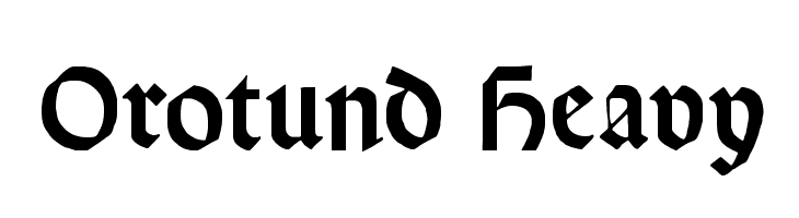 Orotund Heavy Caratteri