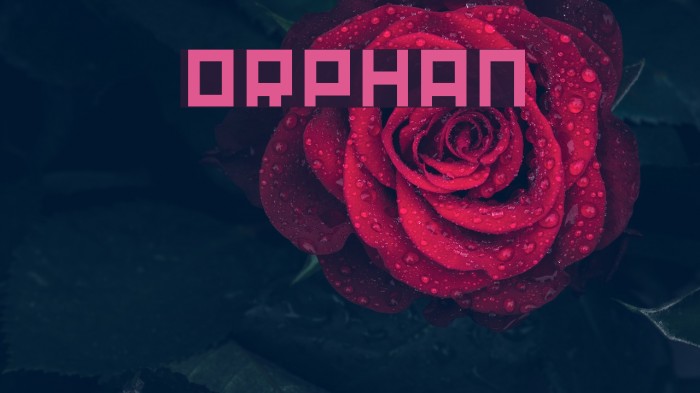 Orphan फ़ॉन्ट examples