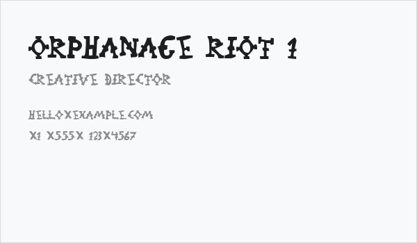 Orphanage Riot 1 Business Card