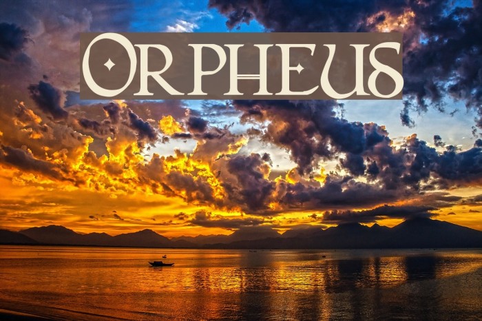 Orpheus Font examples